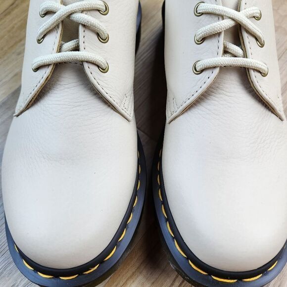🩵NIB Dr. Martens Parchment Beige Virginia Leather 1461 Oxfords Size 10 - Picture 5 of 16